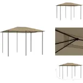 vidaXL Pavillon 3x4x2,6 m Taupe 160 g/m² - Pavillons & Partyzelte