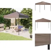 vidaXL Partyzelt Faltbar Taupe 3x3 m - Pavillons & Partyzelte