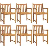 vidaXL Gartenstühle 6 Stk. 56x55,5x90 cm Massivholz Akazie - Gartenstühle