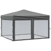 vidaXL Partyzelt Faltbar mit Seitenwänden Anthrazit 3x3 m - Pavillons & Partyzelte
