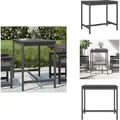 vidaXL Gartentisch Grau 121x82,5x110 cm Massivholz Kiefer - Gartentische