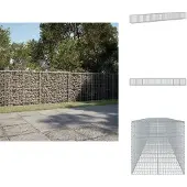 vidaXL Gabione mit Deckel 900x100x100 cm Verzinktes Eisen