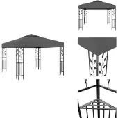 vidaXL Pavillon 3×3 m Anthrazit - Pavillons & Partyzelte