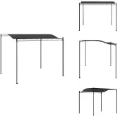 vidaXL Pavillon 3x2,4 m Anthrazit - Pavillons & Partyzelte