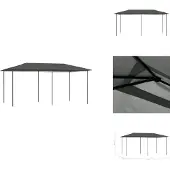 vidaXL Pavillon 3x6x2,6 m Anthrazit 160 g/m² - Pavillons & Partyzelte