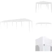 vidaXL Partyzelt 3x9 m PE Weiß - Pavillons & Partyzelte