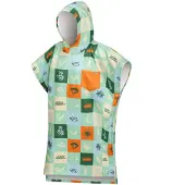 After Essentials - Strandponcho - Poncho Square Snowleader - Beige,Blau,Orange,Grün