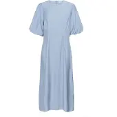 Kaffe Midikleid "Damen Kleid KApaco", Damen, Gr. 44, N-Gr, blau (soft chambray), Obermaterial: 87% Viskose LENZING ECOVERO CV LenzEcov. 13% Nylon NY., Kleider Midikleid
