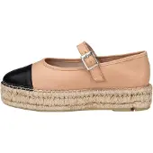 Lloyd Leder-Espandrilles in Beige/ Schwarz | Gr.: 40