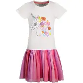 Happy girls by Eisend Kleid in Weiß/ Pink/ Lila - 92