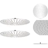 vidaXL Regenduschköpfe 2 Stk. Edelstahl Ø 40 cm - Duschköpfe