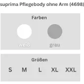 Suprima 4698 Pflegebody ohne Arm 1 St Pflegebekleidung