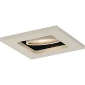 QAZQA - Modern Moderner Einbaustrahler Beige GU10 50mm schwenk- und neigbar - Qure I Wohnzimmer I Schlafzimmer - Aluminium Quadratisch - LED geeignet GU10