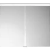 Burgbad Lin20 Spiegelschrank LED-Beleuchtung inklusive Waschtischbeleuchtung, 2 Türen, 800x700x170m