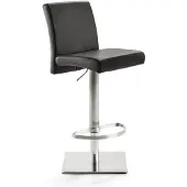 Mayer Barstuhl Sitzmöbel 1286 41 x 49 x 82 cm Edelstahl schwarz
