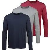 Man'S World Mans World Langarmshirt "neue Farbe " 3er-Pack, Langarm, unifarben, aus Baumwolle, im 3er-Pack