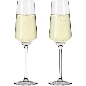 Ritzenhoff Champagnerglas 2er-Set Lichtweiss Julie 001, Nadine Niggemeier, Kristallglas, 233 ml, 6111008