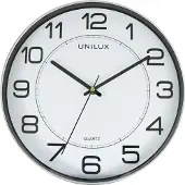Unilux Wanduhr MAGNET - Ø 30,5 cm - Gehäuse: grau - Ziffernblatt: weiß