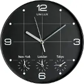 Unilux Wanduhr On Time 30,5cm Kunststoff schwarz
