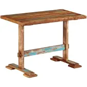 vidaXL Esstisch 110x55x78 cm Altholz Massiv