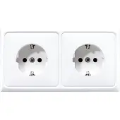 JUNG KK-SCHUKO-Steckdose 2-fach 16A 250V CD 522 BF WW