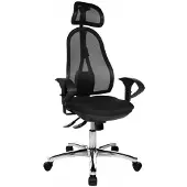 Topstar Profi Chefsessel OPEN POINT SY SOMO Ergonomischer Bürostuhl mit Armlehnen (höhenverstellbar) Stoff / Netzstoff Drehstuhl für Büro, Zuhause