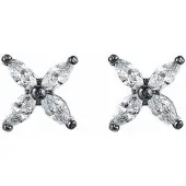 Everneed Cassie - Kleine Kristallohrringe - Oxidiert (U)