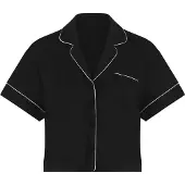 Hunkemoller Kurzärmelige Jersey-Jacke Essential Schwarz