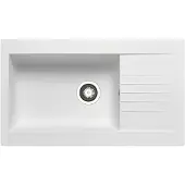 Pyramis Spüle SIROKO (86x50) WEISS aus Fibertek / SMC-Spüle / Fiberglasspüle / Ausschnitt 836 x 476 mm