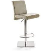 Mayer Barstuhl Sitzmöbel 1286 41 x 49 x 82 cm Edelstahl chrom matt/taupe
