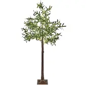 Beliani Outdoor Weihnachtsbaum Grün mit LED Lichtern 180 cm für Garten Außenbereich Indoor Weihnachtsdekoration