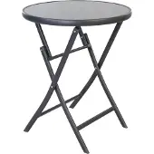 Mojawo Bistrotisch Klapptisch Gartentisch Gartentisch Glas Metall Ø60xH72cm