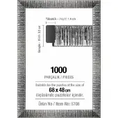 Art puzzle Puzzlerahmen 68x48cm silber (5708)