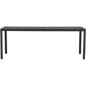 Ebuy24 Gartentisch Giardini, quadratisch, schwarz, 200 cm breit, 200 cm tief, 72 cm hoch