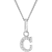 Trendor 28240-C Damen-Kette mit Buchstabe C Anhänger 925 Silber Rhodiniert