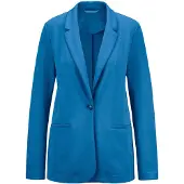 Goldner Damenblazer mit Reverskragen und Paspeltaschen in blau | Gr.: 44