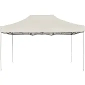 The Living Store Profi-Partyzelt Faltbar Aluminium 4,5x3 m Creme