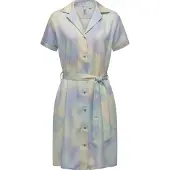 Ragwear Sommerkleid "Sawira" Eingrifftaschen Gemustertes Midikleid mit Knopfleiste