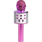 Denver KMS-20P, Karaoke-Mikrofon, Verkabelt & Kabellos, Bluetooth/3.5 mm, 10 m, USB Typ-A, Pink
