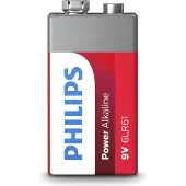 Philips Power Alkaline 6LR61P1B/05, Einwegbatterie, 9V, Alkali, 9 V, 1 Stück(e), Cd (cadmium), Pb (Blei)
