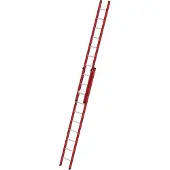 MUNK Günzburger Steigtechnik MUNK Kunststoff Schiebeleiter 2x10 Sprossen