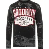 Cipo & Baxx T-Shirt "Sweatshirts" mit Print und Allover-Muster