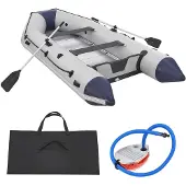 ArtSport Schlauchboot 3,80 m für 6 Personen mit 2 Sitzbänke & Aluboden – Paddelboot mit Paddel, Pumpe, Tasche & Reparaturset – Angelboot aufblasbar