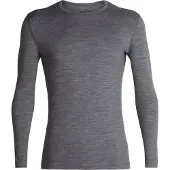 Icebreaker Langarmshirt 200 Oasis LS Crewe Gritstone Heather Herren-S