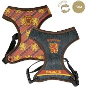 Harry Potter Geschirr Premium für Hunde de - Größe S/M - Gelb und Rot - Belastungsfreies und verstellbares Trainingsgeschirr - Polyester 100% - Originalprodukt, entwickelt in Spanien