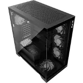 XPG INVADER X BTF MID-TOWER-GEHÄUSE Schwarz, Midi Tower, PC, Schwarz, ATX, micro ATX, Mini-ATX, SPCC, Gehärtetes Glas, 17,5 cm