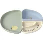 Lassig Teller Silikon 3er-Pack, Happy Fruits Lemon