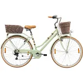 Bikestar City Stadt Fahrrad 28 Zoll | 18 Zoll Rahmen, 7 Gang Shimano Damen Holland Rad Retro Bike, V-Bremse, Gepäckträger | Mint