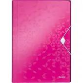 Leitz Projektmappe WOW A4 PP pink metallic, Konventioneller Dateiordner, A4, Polypropylen (PP), Metallisch, Pink, 200 Blätter, 254 mm