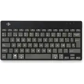 R-Go Tools Ergonomische Tastatur R-Go Compact Break, kompakte Tastatur mit Pausensoftware, QWERTY (ES), Bluetooth, Schwarz, Kabellos, Bluetooth, Scherenschalter, QWERTY, Schwarz